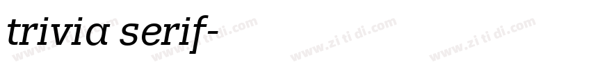 trivia serif字体转换